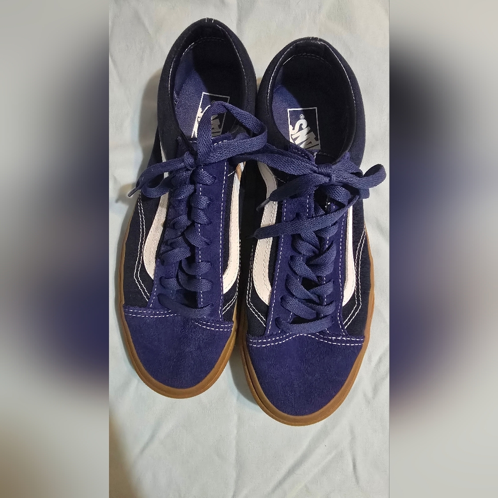 Vans Navy and White Classic Sneakers
